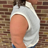 French Terry Boxy Knit Vest