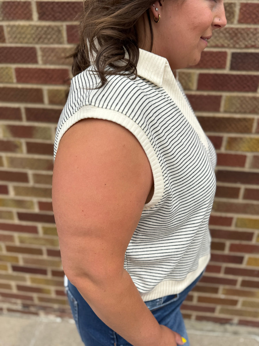 Plus French Terry Boxy Knit Vest