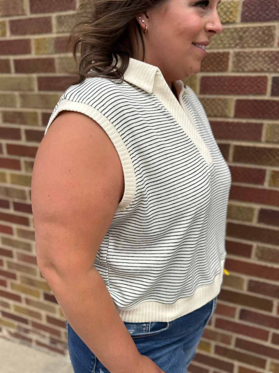 French Terry Boxy Knit Vest