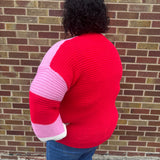 Plus Geometric Knit Sweater