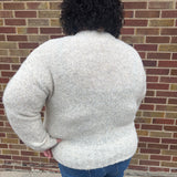Plus Two Tone Fuzzy Sweater
