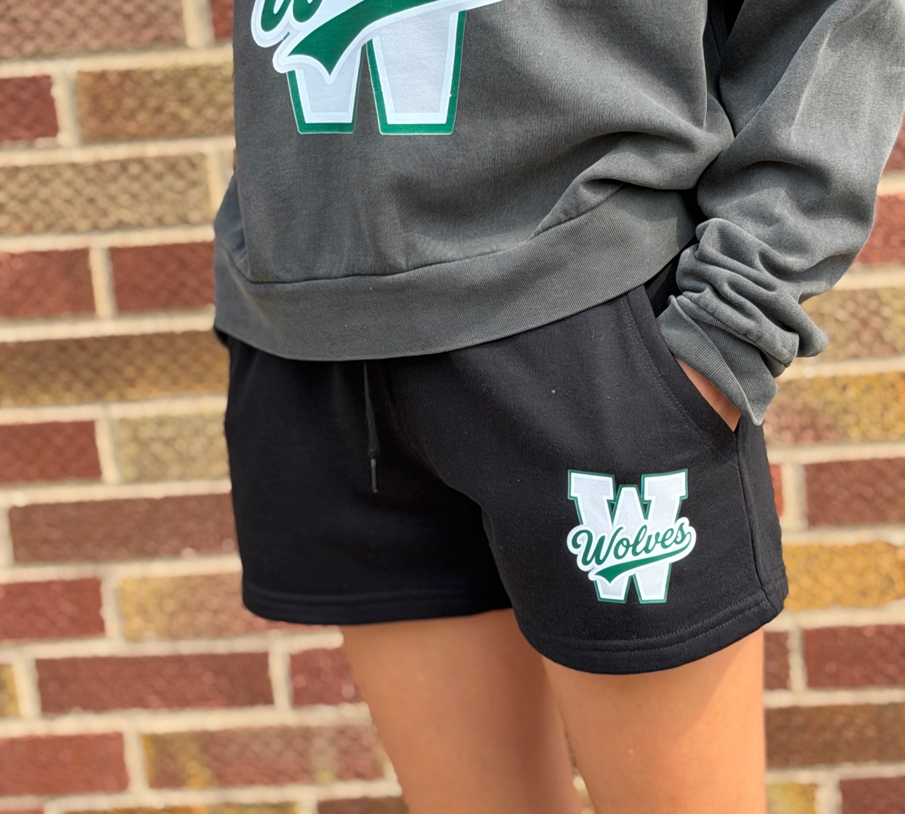 Wolves Fleece Drawstring Shorts
