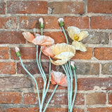 Faux Poppy Flower Pick 33"