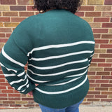 Plus Loose Fit Stripe Sweater