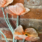 Faux Poppy Flower Pick 33"