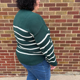 Plus Loose Fit Stripe Sweater