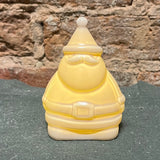 Matte Blush Stoneware Santa LED Light 4”