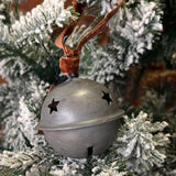 Metal Jingle Bell Orn w/ Rose Velvet Ribbon 2.25”