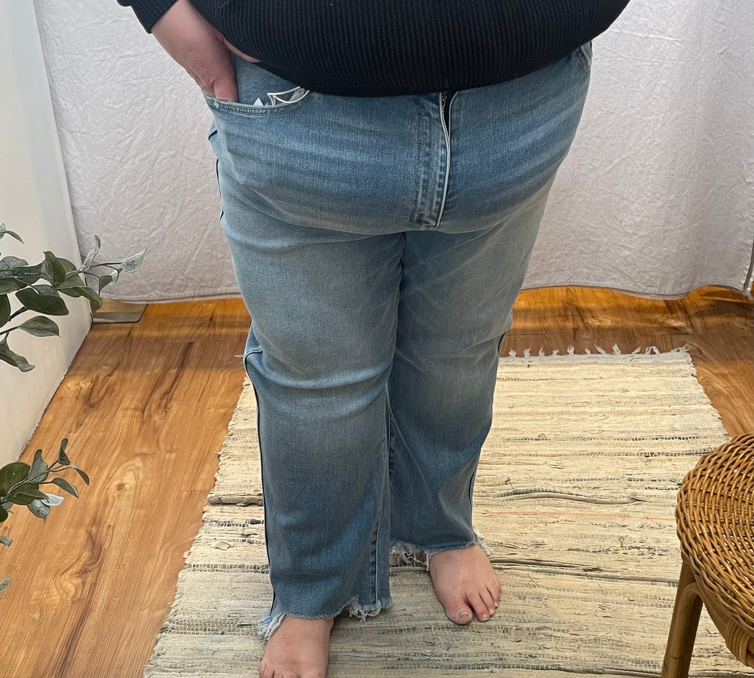 Plus Fonda Straight Vervet Jeans