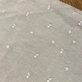 Cotton Table Runner w/Embroidered Flowers 108"