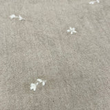 Cotton Table Runner w/Embroidered Flowers 108"