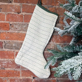 Cotton Slub Stocking w/ Hand Embroidered Kantha Stitch 20”