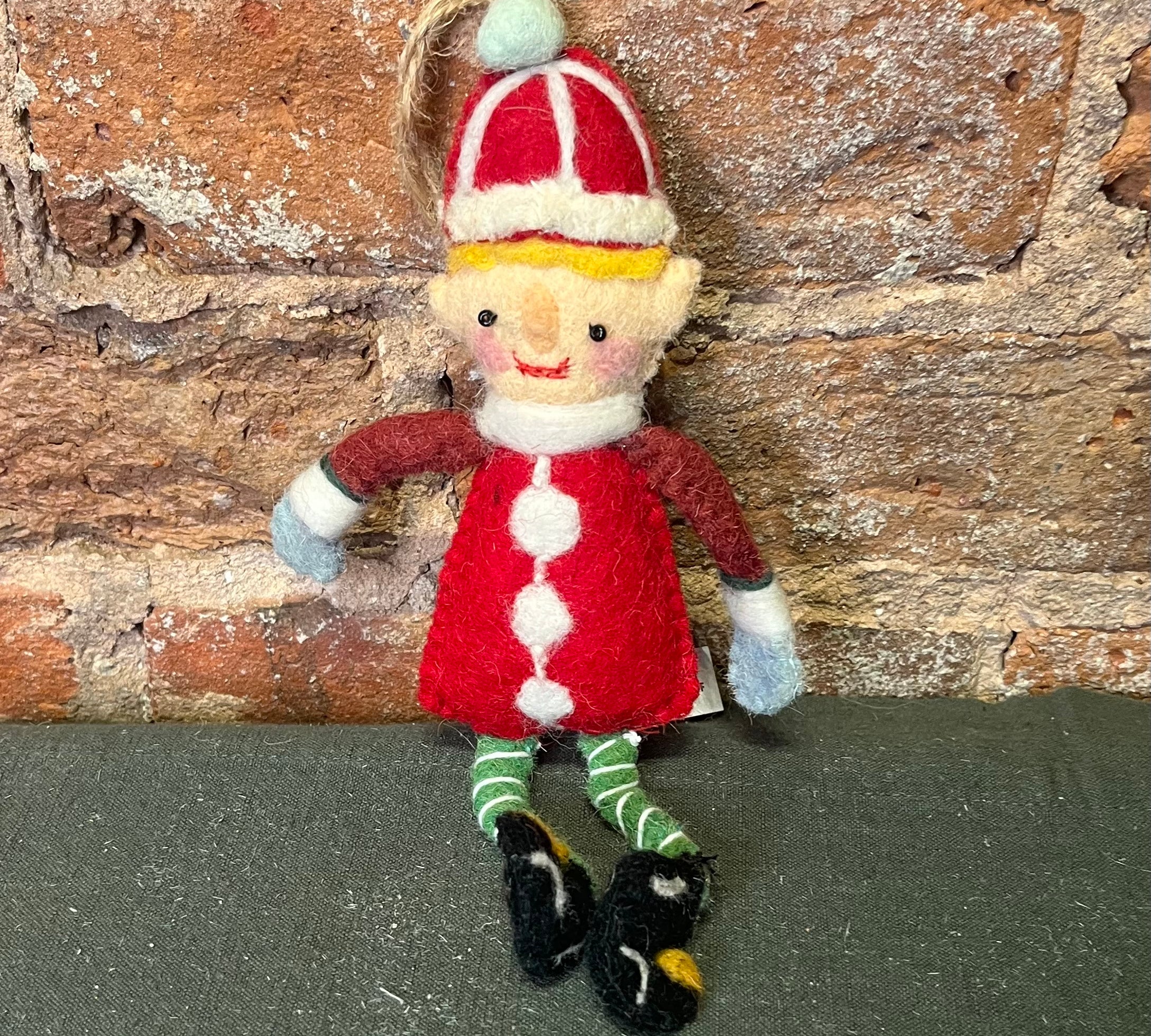 Wool Felt Elf Orn 9.5”