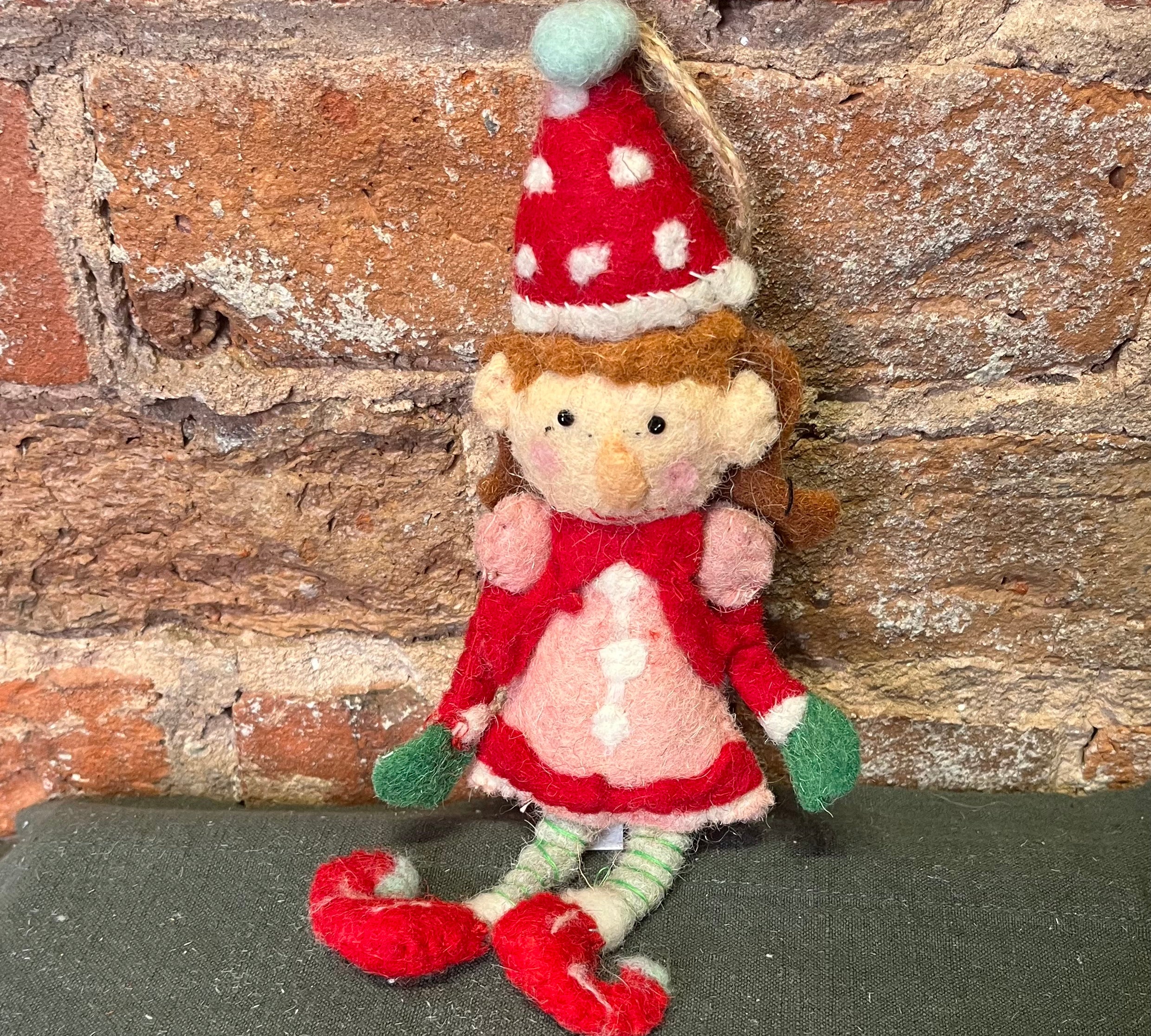 Wool Felt Elf Orn 9.5”