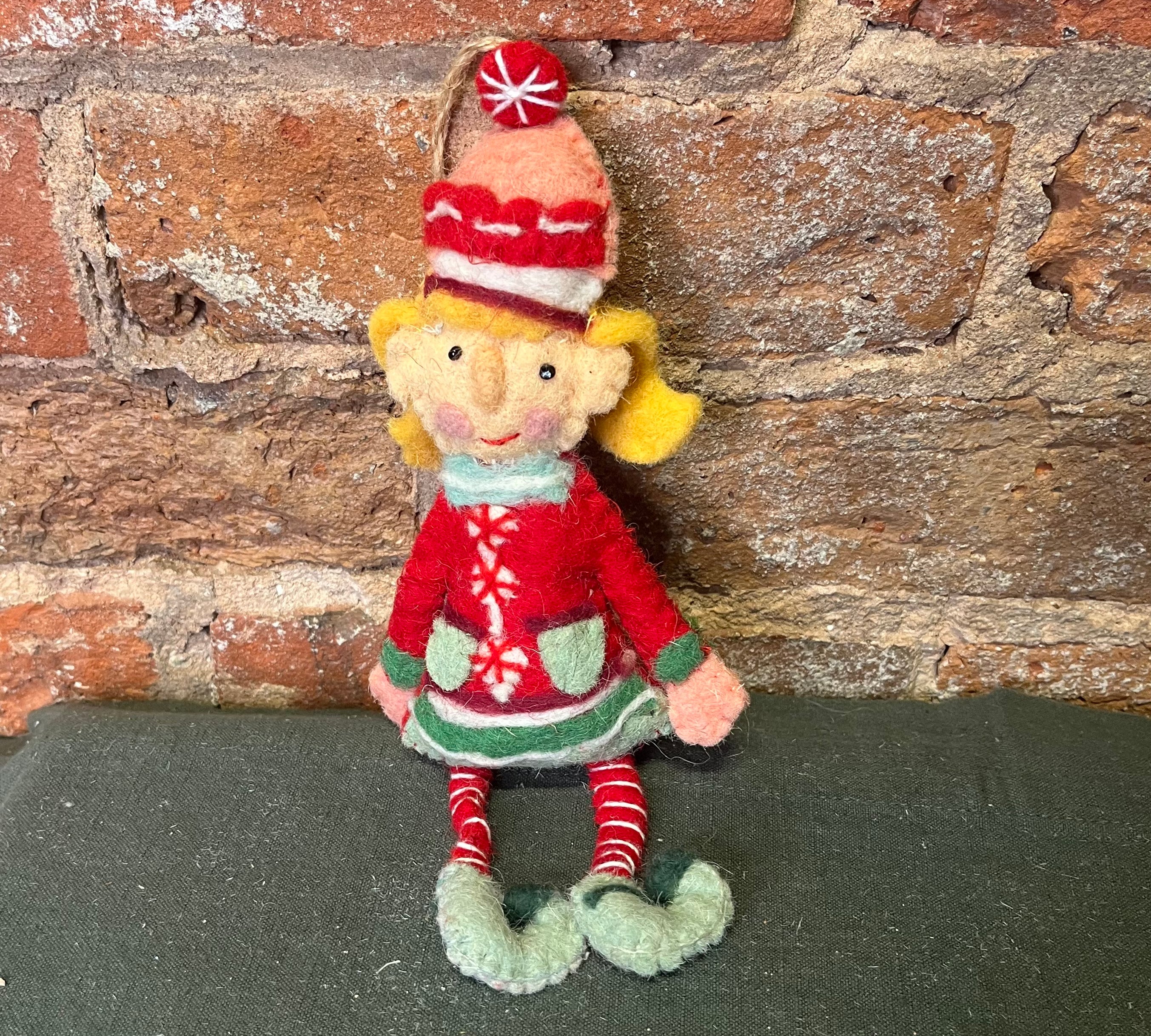 Wool Felt Elf Orn 9.5”