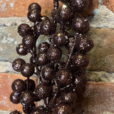 Chocolate Glitter Berry Spray 24”