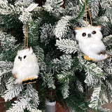 Fur Owl on Branch Orn 3”