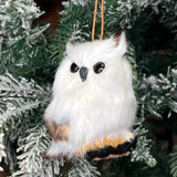Fur Owl on Branch Orn 3”