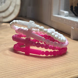 Silicone Cross Bracelet- 4-pack