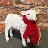Sheep w/ Red Scarf Orn 5”