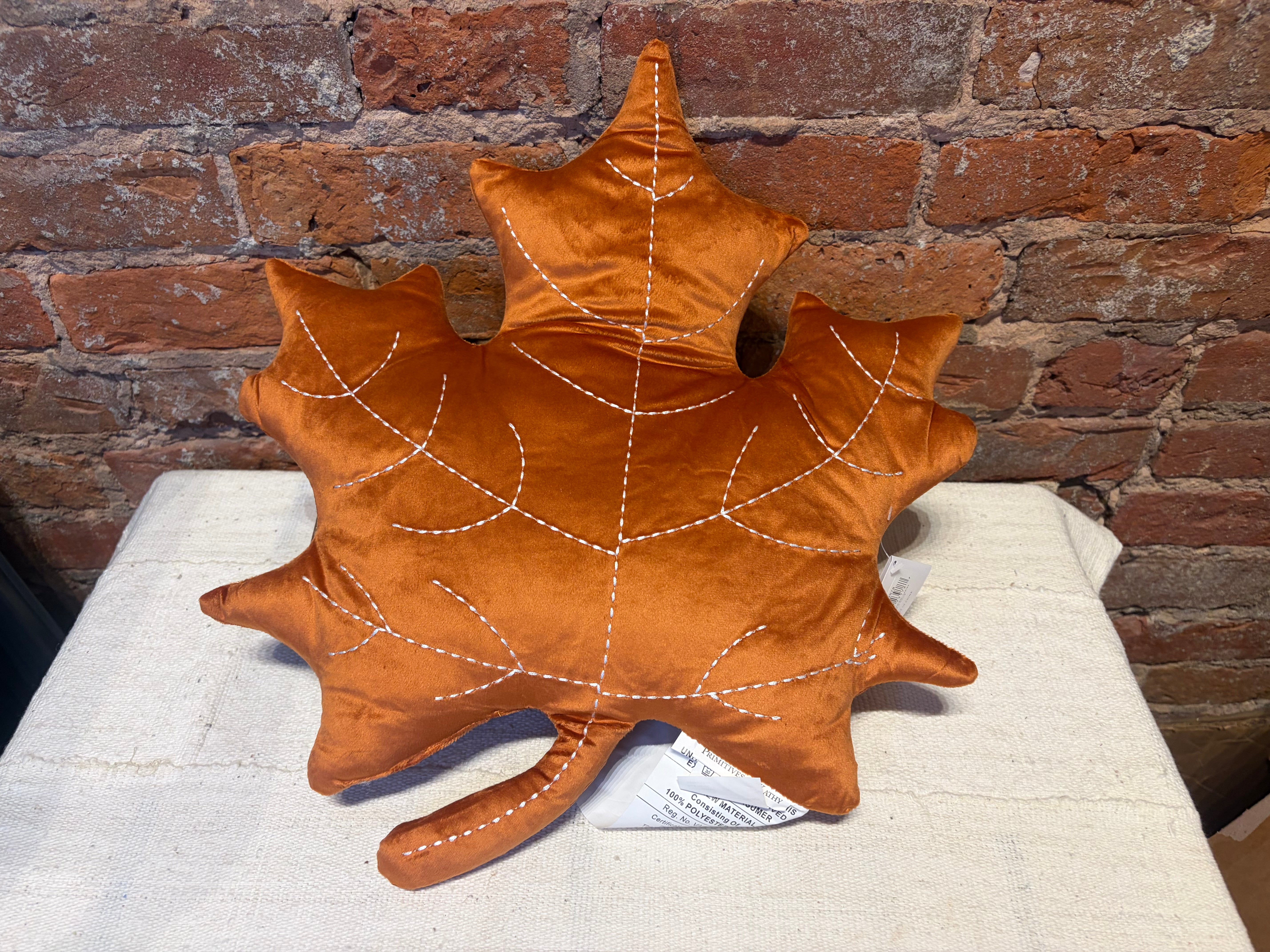 Maple Leaf Shaped Pillow 17.75"