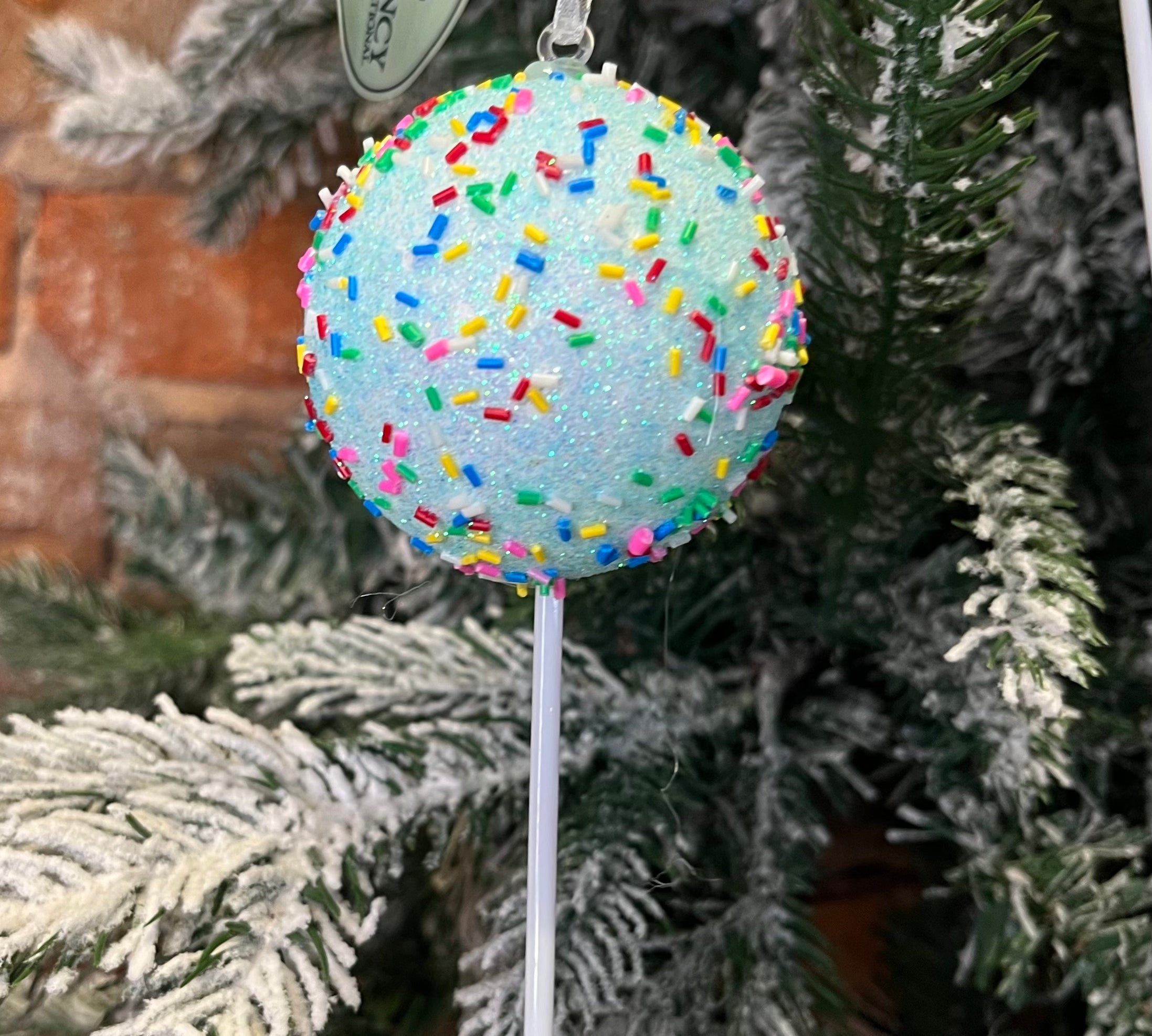 Cake Ball w/ Sprinkles Orn 7.5”