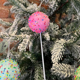 Cake Ball w/ Sprinkles Orn 7.5”