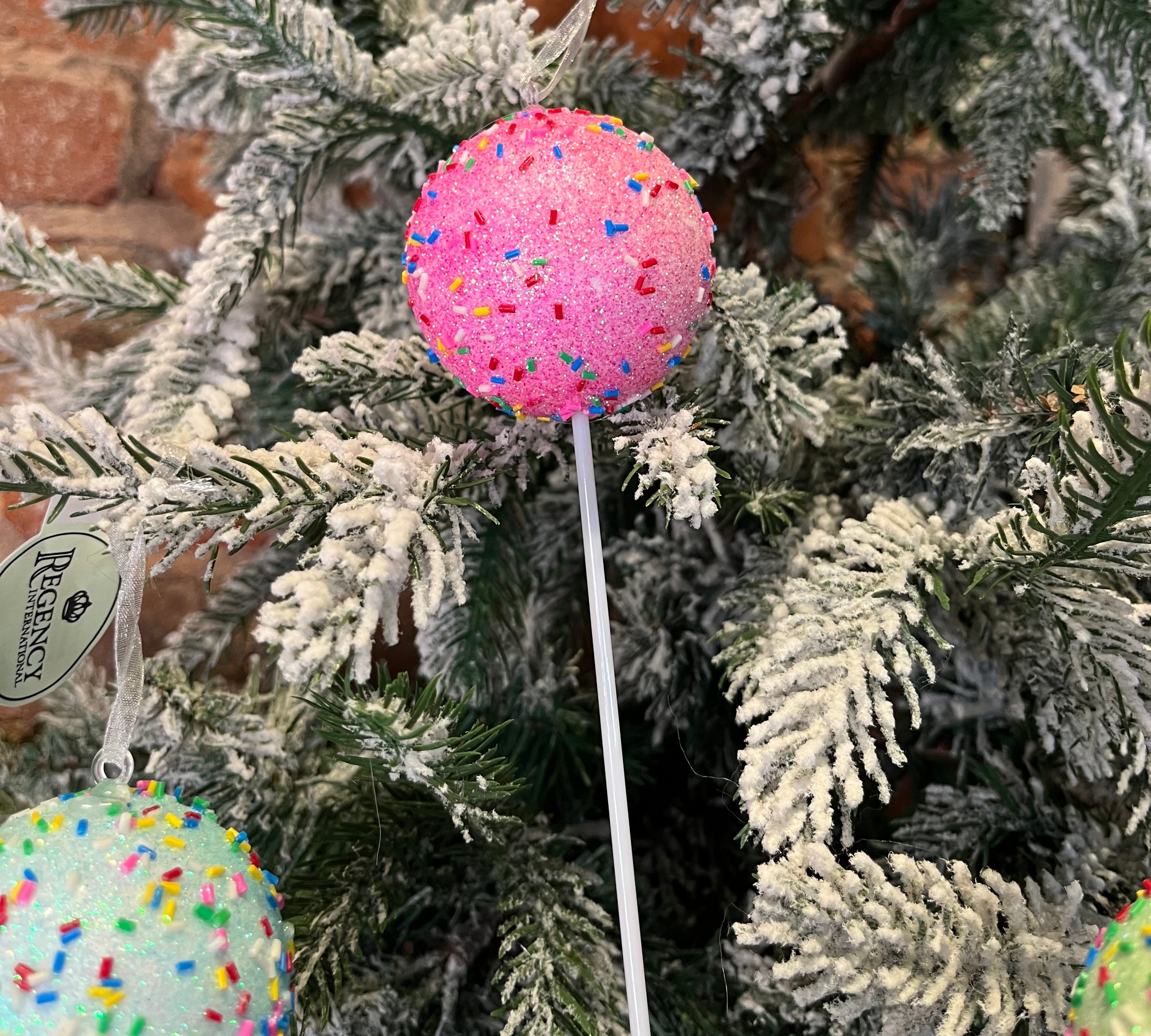 Cake Ball w/ Sprinkles Orn 7.5”