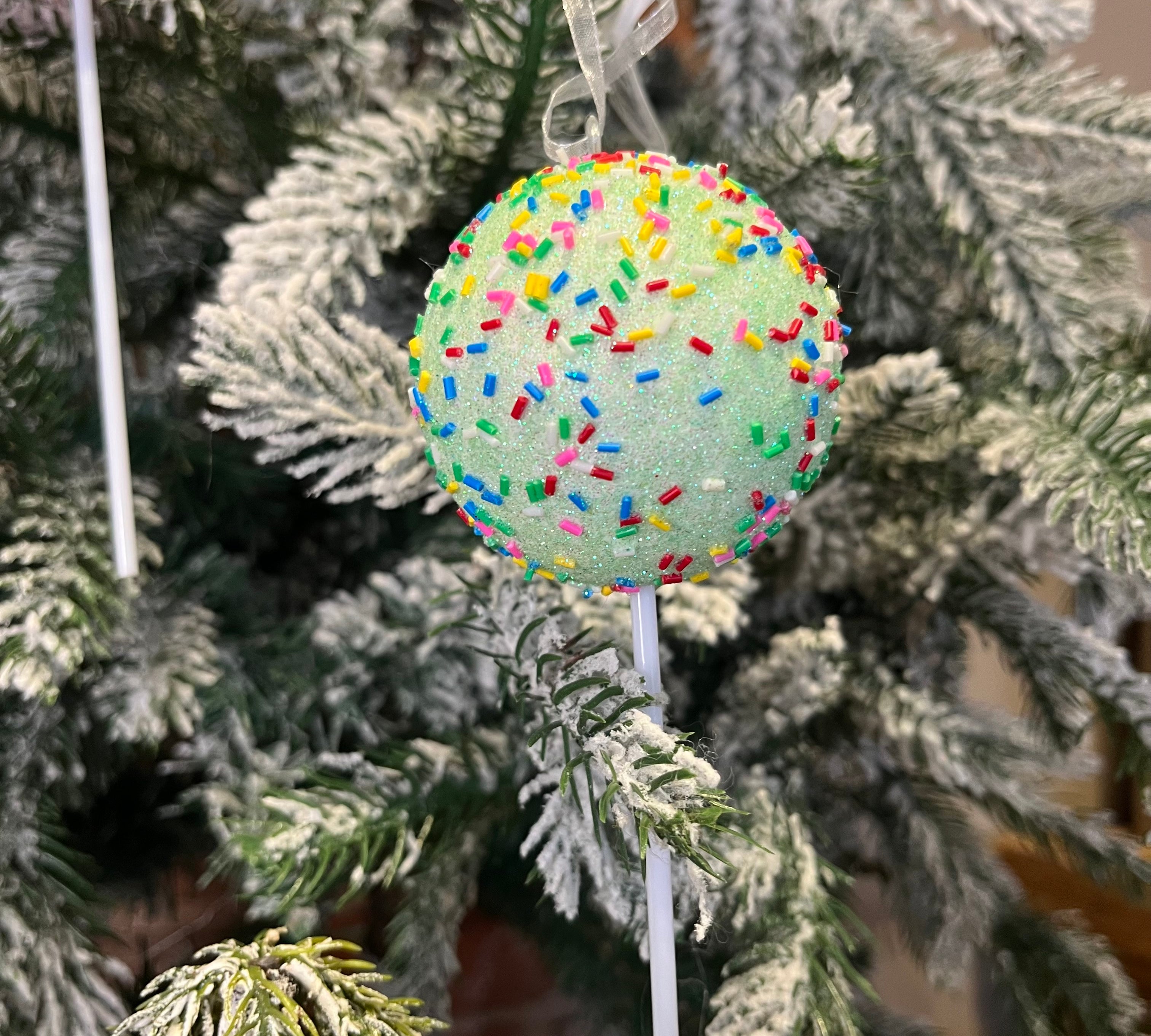 Cake Ball w/ Sprinkles Orn 7.5”