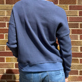 Waffle Crewneck w/Raw Edge Detail