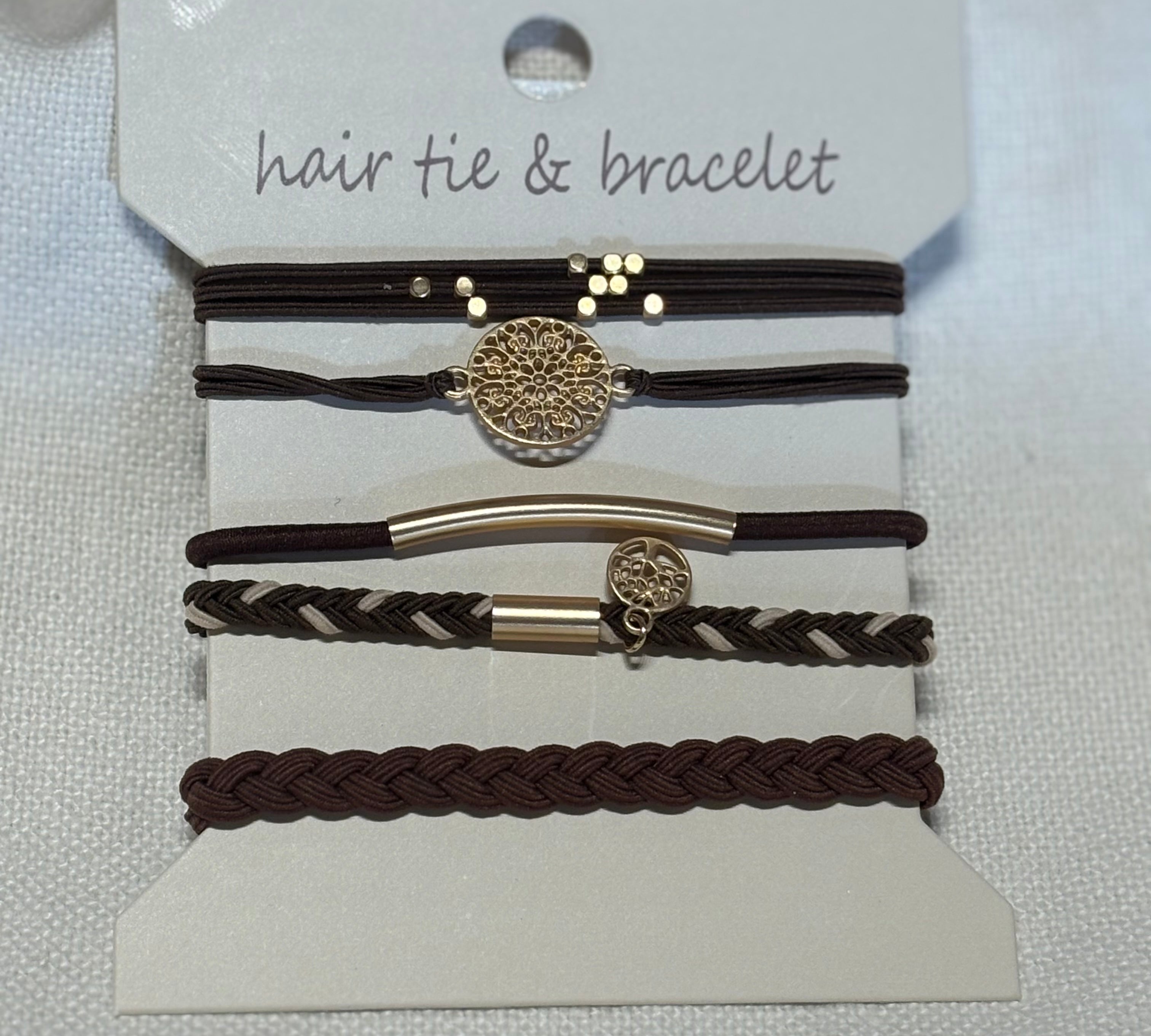 Trendy Neutral Hair Tie Bracelet