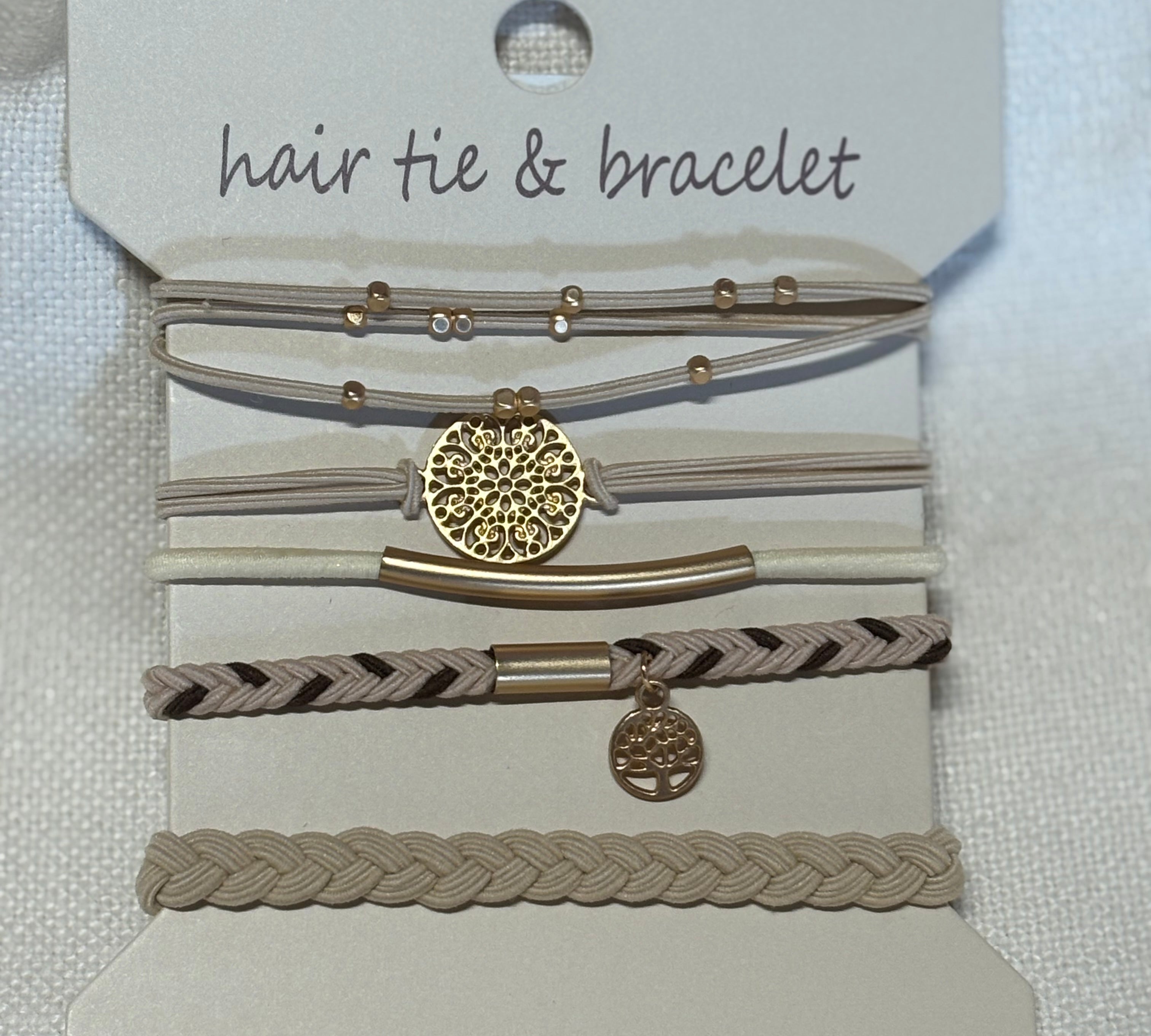 Trendy Neutral Hair Tie Bracelet