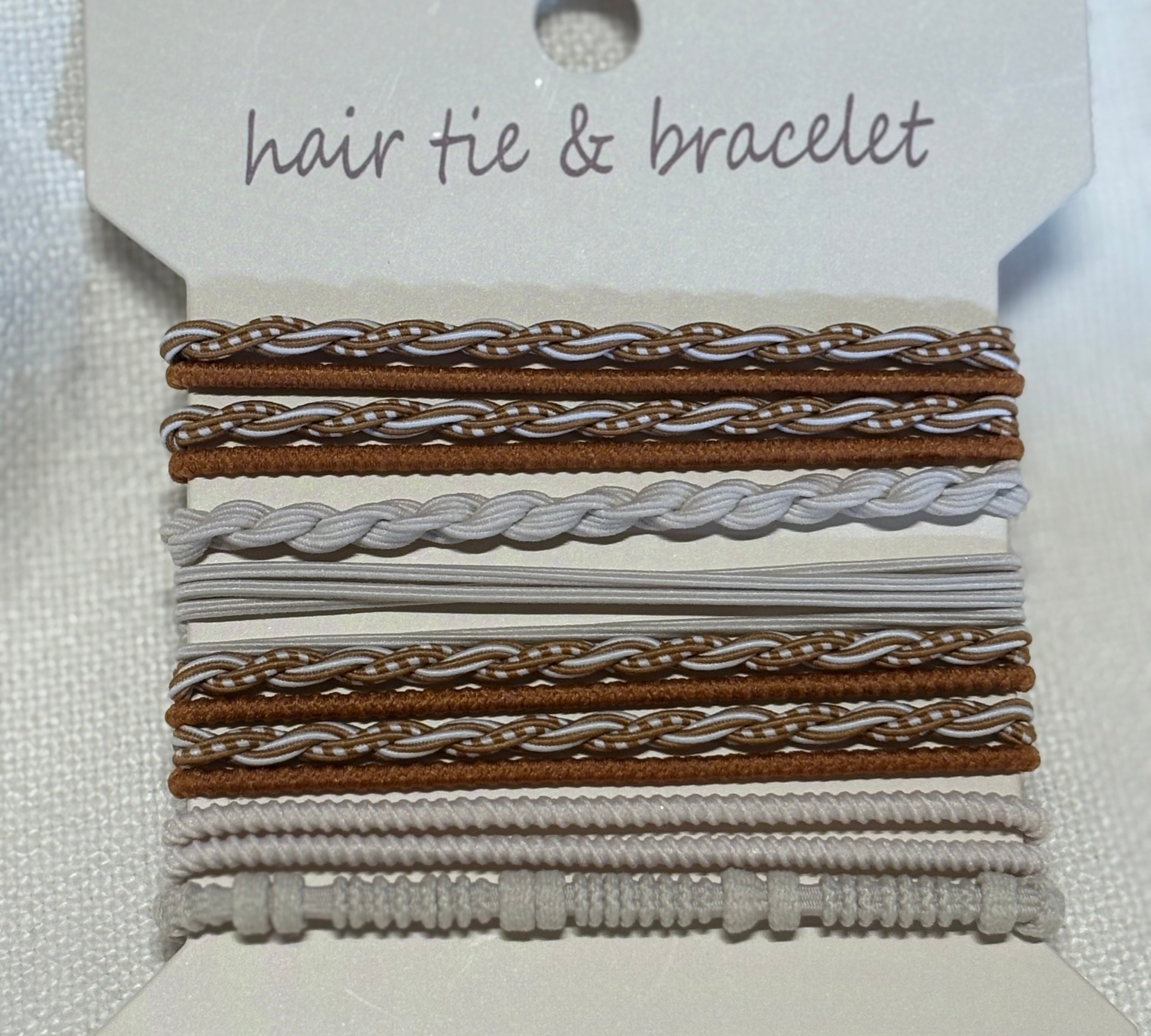 Boho Hair Tie Bracelet 8 pc