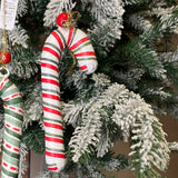 Paper Mache Candy Cane Orn 7”