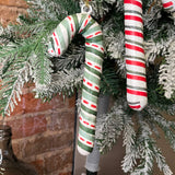 Paper Mache Candy Cane Orn 7”