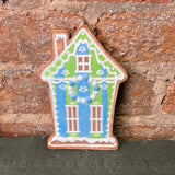 Vivid Jolly Gingerbread House Orn 6”