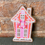 Vivid Jolly Gingerbread House Orn 6”