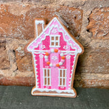 Vivid Jolly Gingerbread House Orn 6”