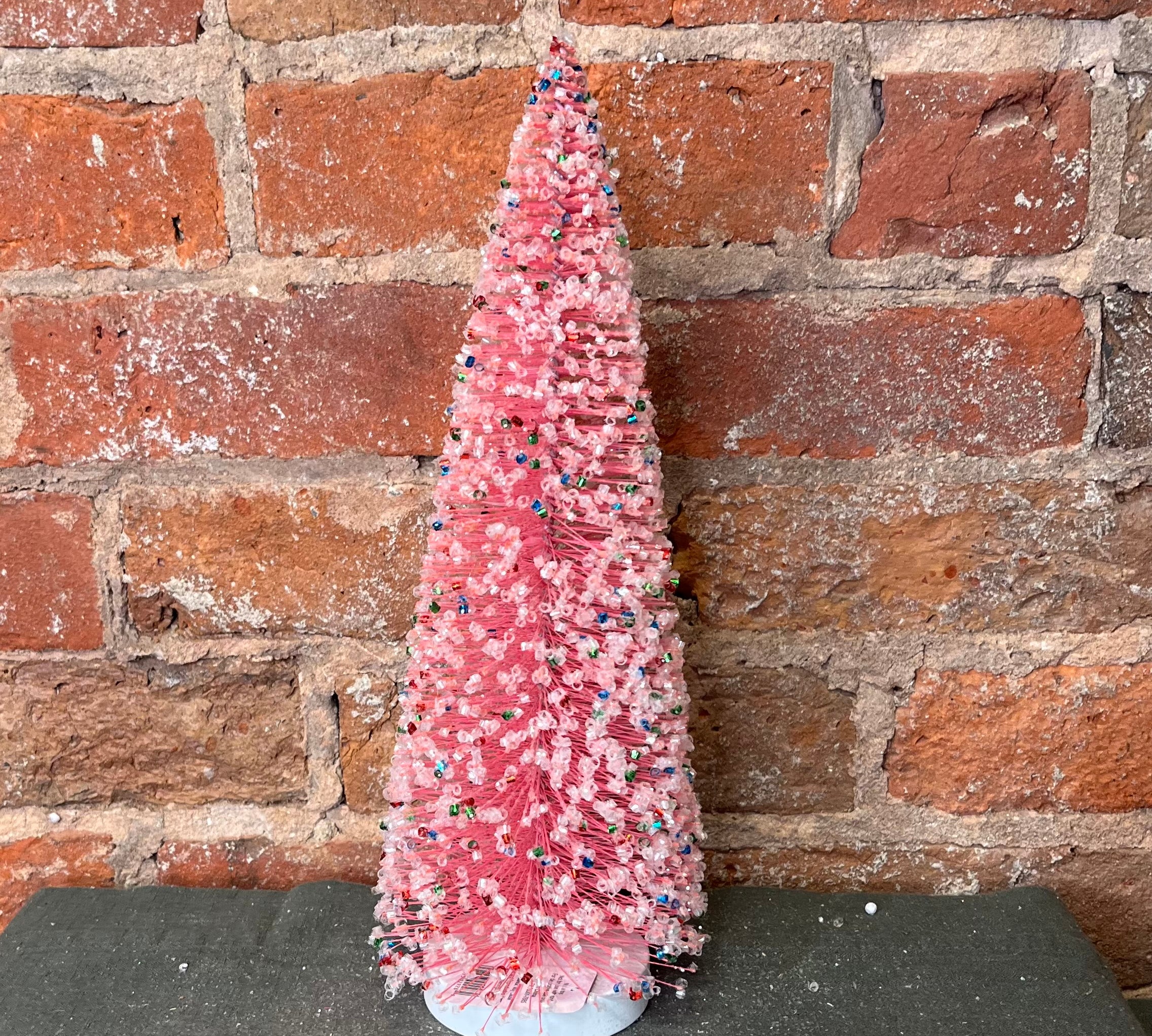 Pink Bottle Brush Tree w/ Sprinkles