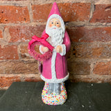 Pink Sprinkle Santa 11.75”
