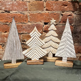 White Washed Tree on Wood Base