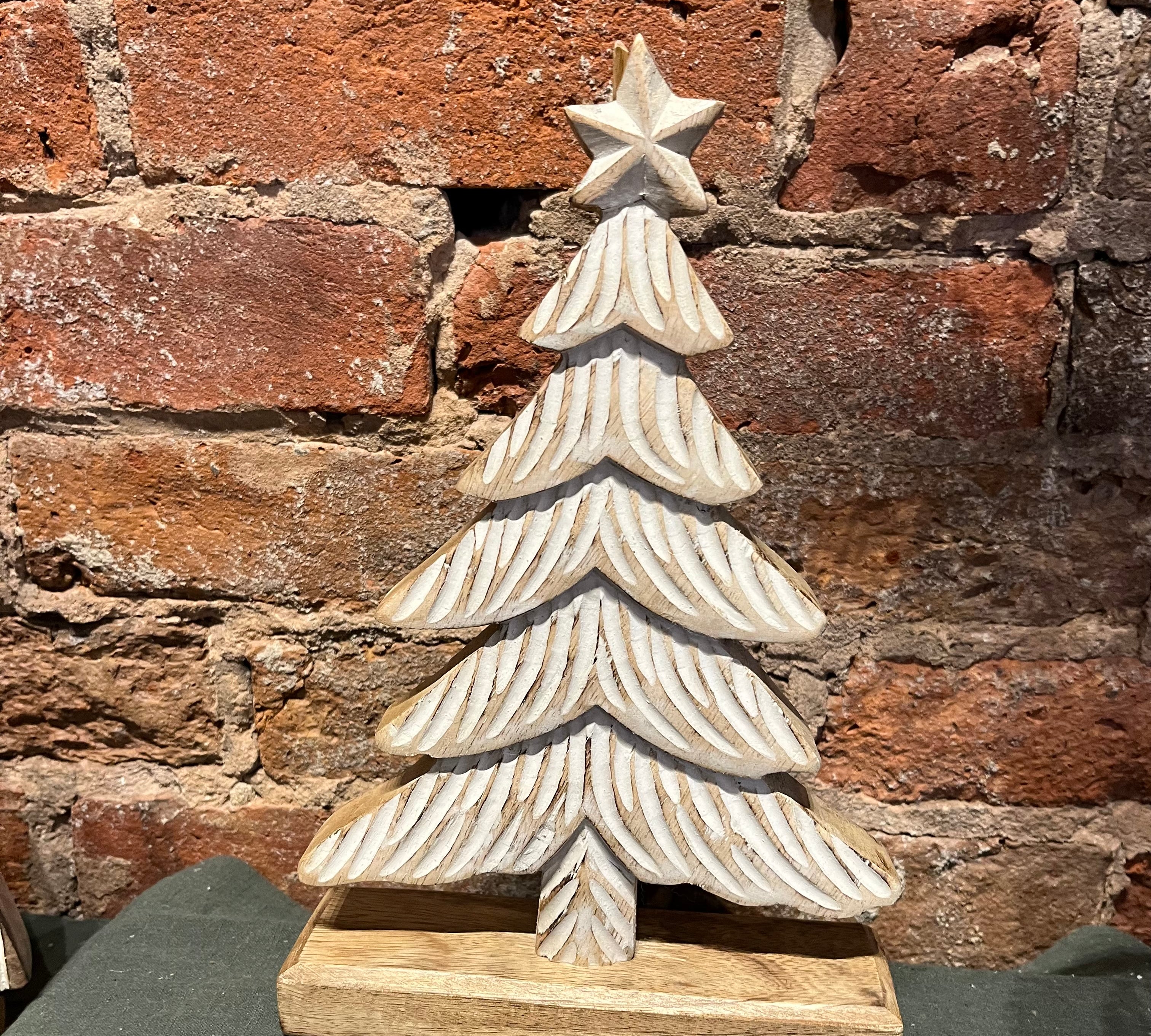 White Washed Tree on Wood Base