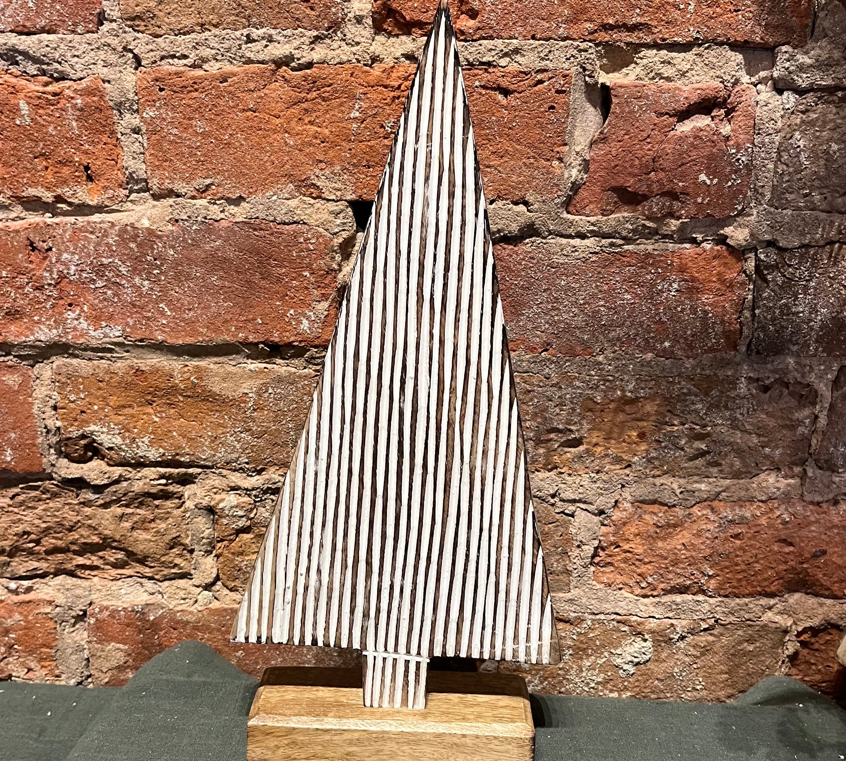 White Washed Tree on Wood Base