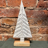 White Washed Tree on Wood Base