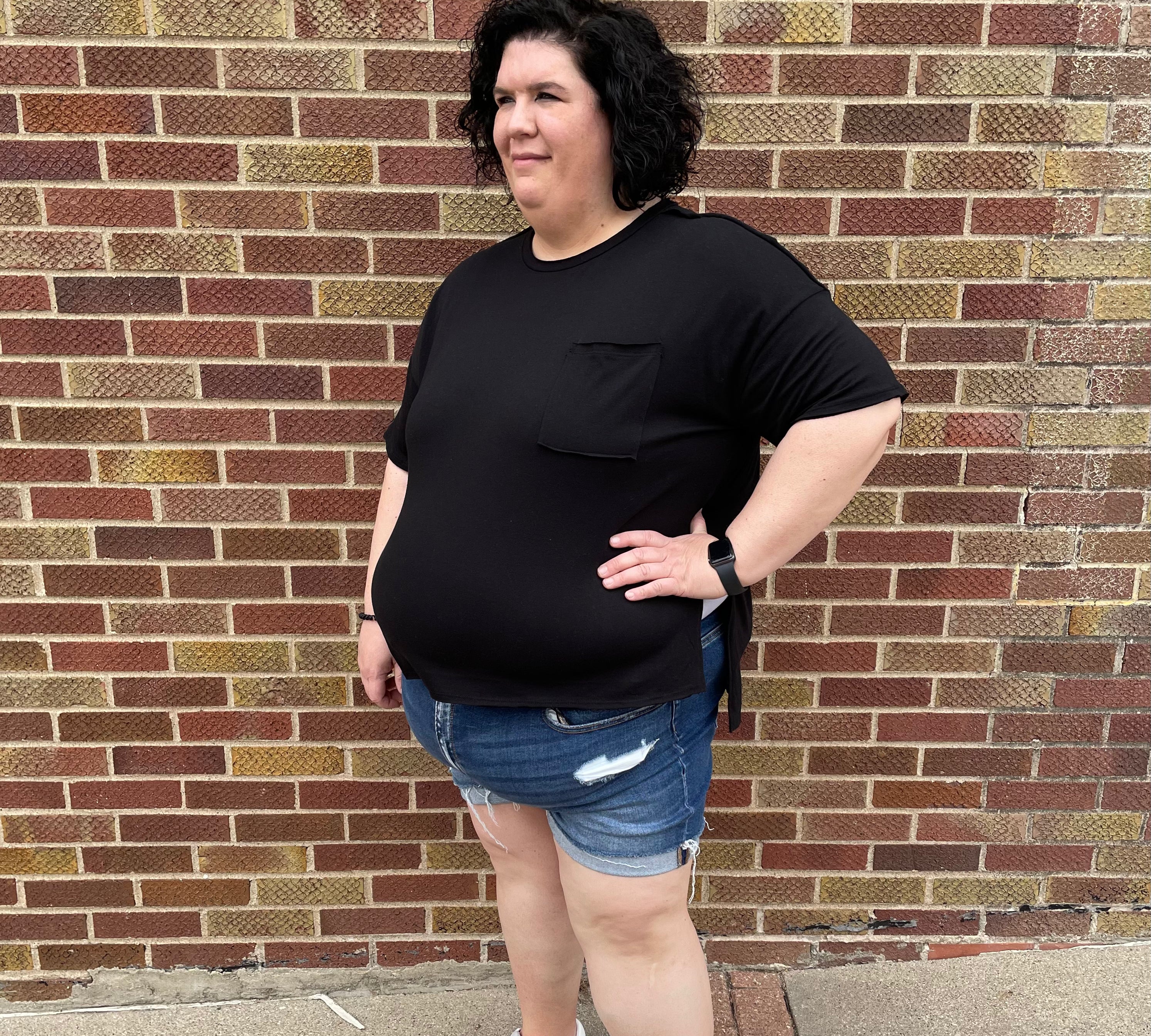 Plus Hi-Low Hem Box Top