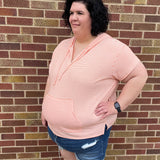 Plus Oversize Stripe Hoodie