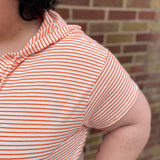 Plus Oversize Stripe Hoodie