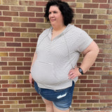 Plus Oversize Stripe Hoodie