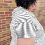 Plus Oversize Stripe Hoodie
