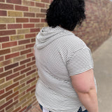 Plus Oversize Stripe Hoodie
